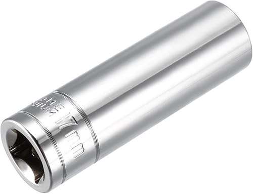 Miniatura 10 de uxcell 12 pulgada 0.748 in 6-Point Deep Socket, métrico, Cr-V (pulido)