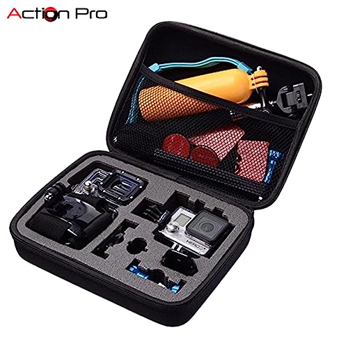 Image of Action Pro Medium Size Travel Storage Case Compatible with GoPro Hero 13 12 11 10 9 8 7 6 5 4 3+ 3 4K Yi EKEN Action Camera