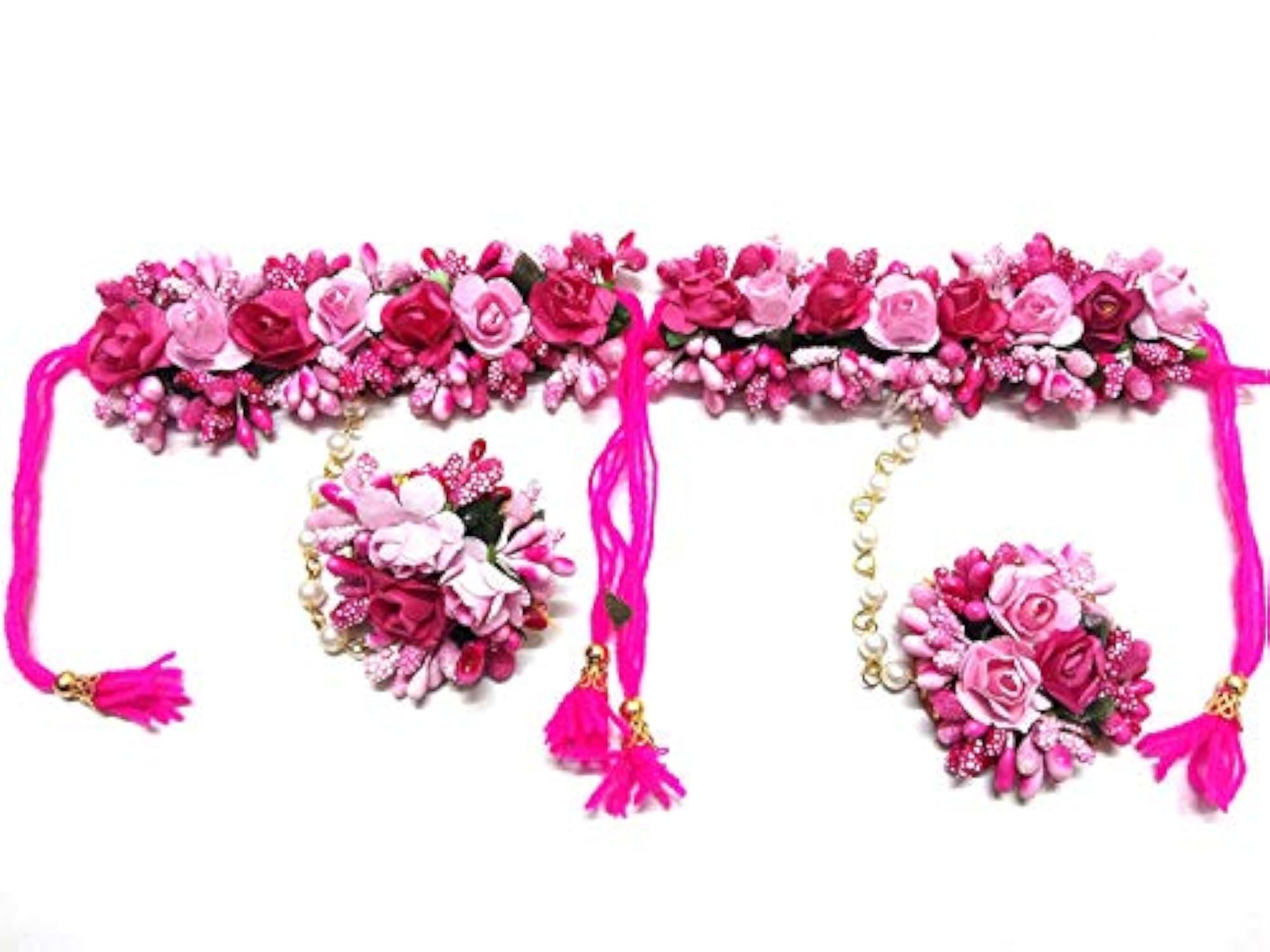 Flower Jewelry Set for Haldi Baby Shower Mehendi Godbharai