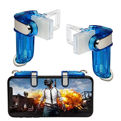 Oluote Handy-Controller PUBG Mobile Game Controller, Gaming Trigger Smartphone Shooter Sensitive Controller Joysticks Ziel- und Feuerauslöser, Mobile Gaming Joysticks für Smartphones (Blau)