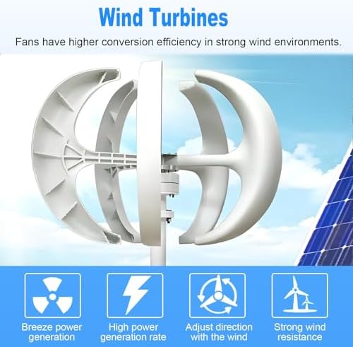 48V Vertical Wind Turbine Kit - 5 Blades Windmill Power Generator for Wind-Solar Hybrid Street Lights, Ideal for Highways & Scenic Spots