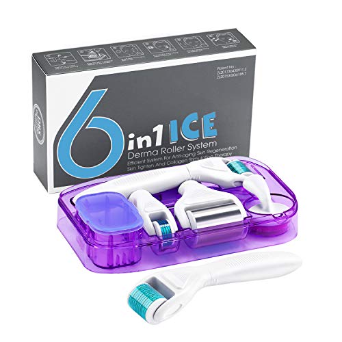 Jade Roller Derma Roller Kit Microneedles 3 in 1 Ice Roller Dermaroller for Face and Body
