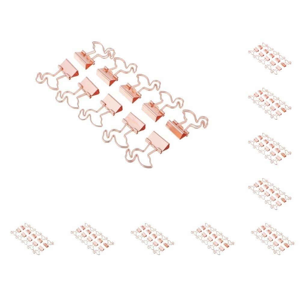 10 Set 10 Stück süße Flamingo-Metall-Klammern, Büroklammern