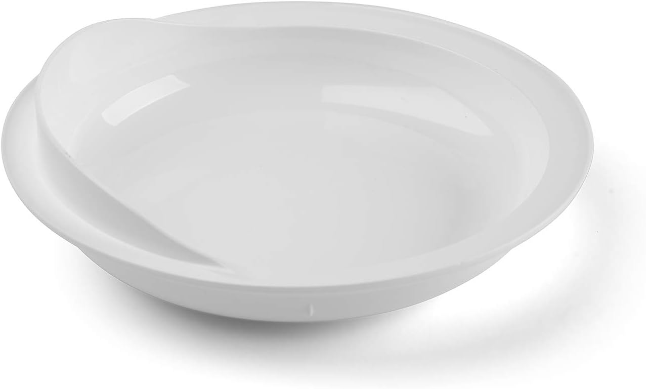 Providence Spillproof 9" Scoop Plate High-Low Adaptive Bowl - 3 Pack - Dish for Disabled, Handicapped, and Elderly Adults with Special Needs from Parkinsons, Dementia, Stroke or Tremors - PSC 996 : Health & Household