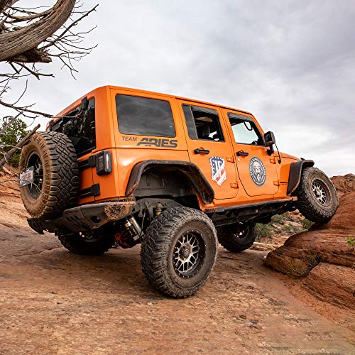 Aries 2500201 Black Aluminum Rear Jeep Wrangler Jk Fender Flares #TOP6