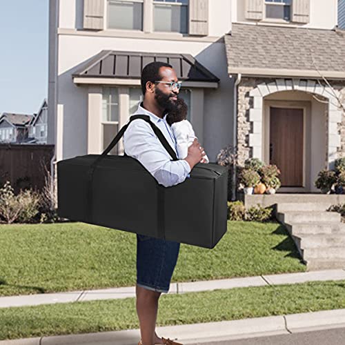 Image of COOLBEBE 42 inch Sports Duffle Bag - 150L Extra Large Travel Duffel Luggage Bag with Upgrade Zipper, Sturdy & Water Resistant, Black