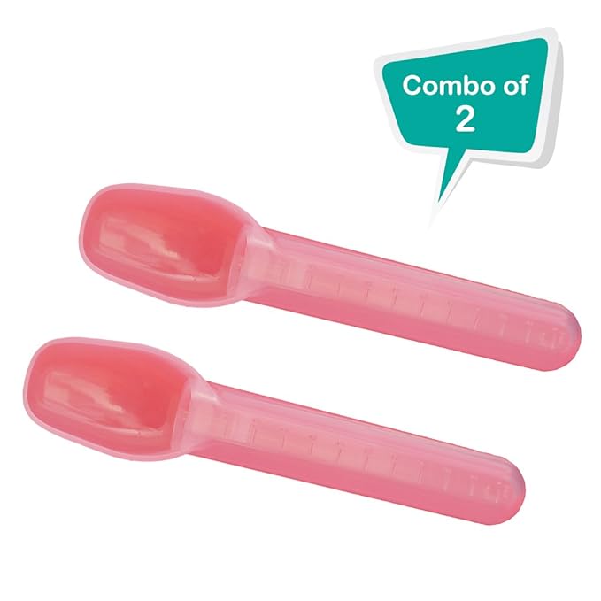 Buddsbuddy Combo of 2 Baby Medicine Spoon (Pink)
