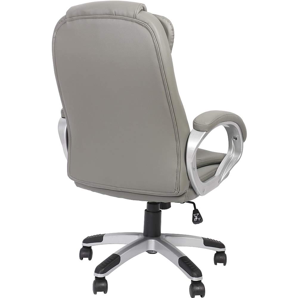 Mucola Bürostuhl mit Armlehne Chefsessel ergonomisch Gamingstuhl Rückenlehne mit integrierter Kopfstütze | 120 kg Belastbarkeit, höhenverstellbar | Schreibtischstuhl Bürostuhl Computerstuhl Drehstuhl