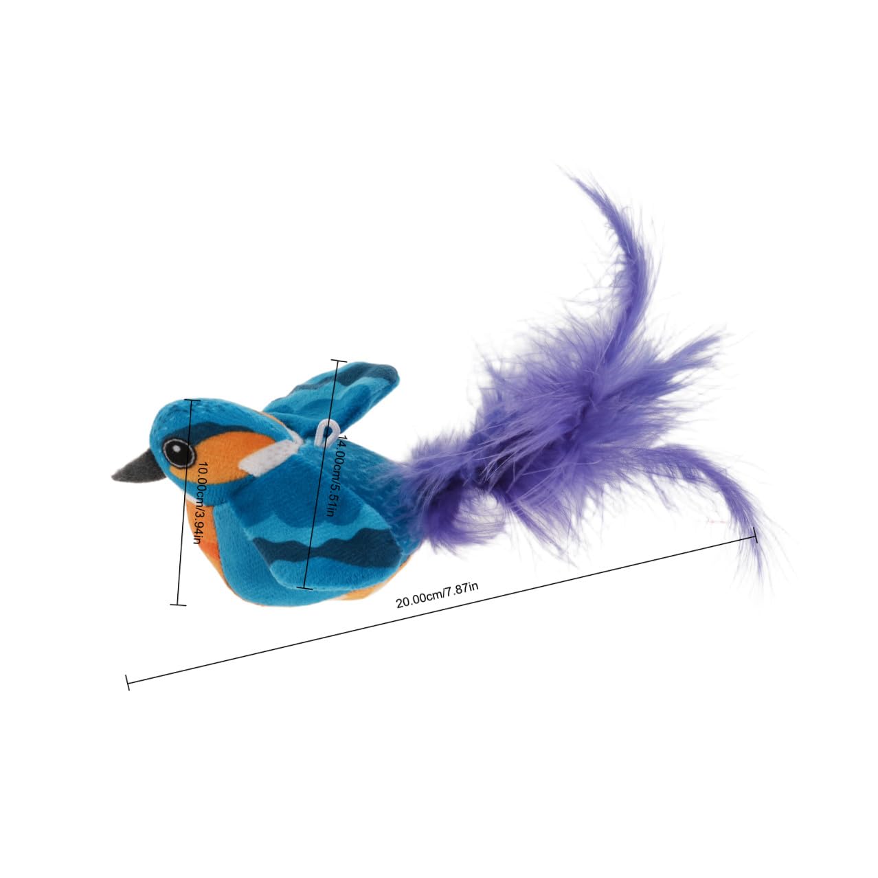 Alasum Jouet pour Chat Oiseau Volant en Peluche Sons, Baguette | Chaton et Chat, Usage Intérieur à Maison, Design Captivant pour Interaction et Activité