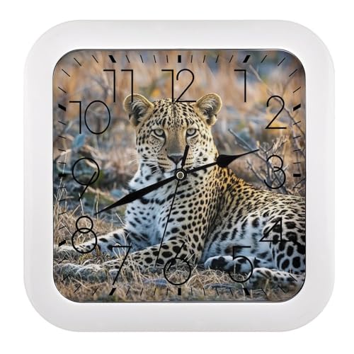 Horloge murale imprimé léopard pour une décoration de salon chic - 2