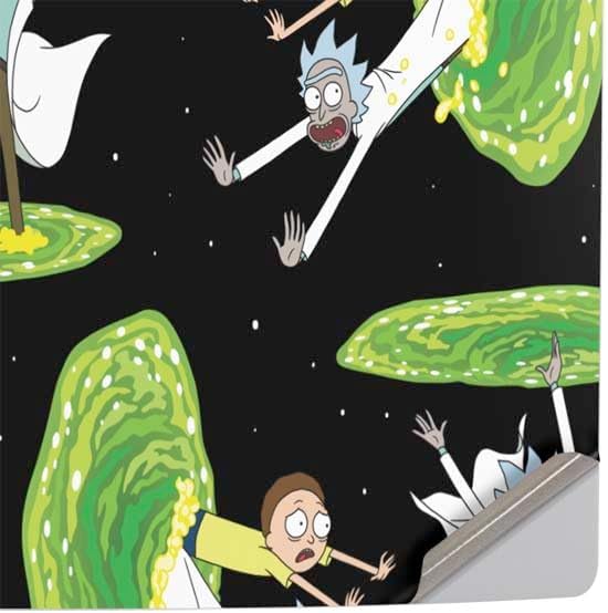 Skinit Decal Gaming Skin Compatible with PS5 Slim Disk Console - Officially Licensed Adult Swim Rick and Morty Portal Pattern Design