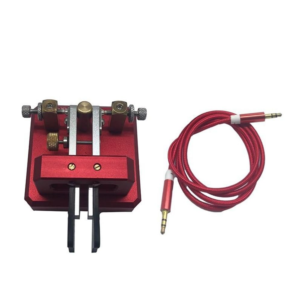 Clé Morse CW double palette rouge : le manipulateur iambique facile à installer
