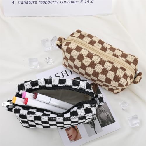 Image of Pencil Case Large Storage Pouch Bag, Cute Pen Case Holder Box Stationery Organizer Makeup Bag Pencil Pouch Aesthetic Cosmetic Bag College Office Supplies