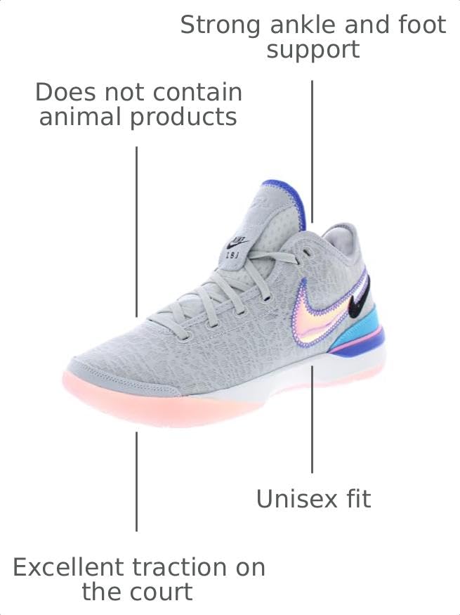 Nike Zoom Lebron Nxxt Gen Unisex Shoes Size 10.5, Color: Wolf Grey/Pink Spell - image 3