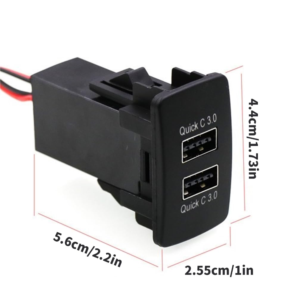 Adaptateur de chargement de voiture double USB QC3.0 efficace Installation facile pour smartphones et tablettes de voiture