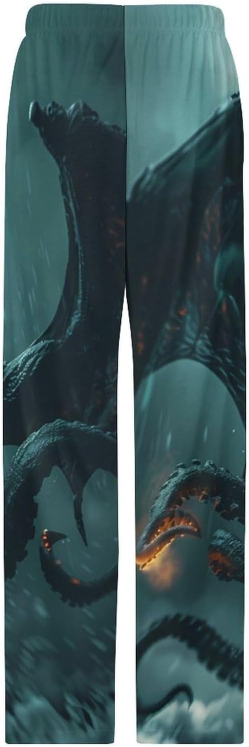 Funny-Cthulhus Monster Women's Pajamas Pants Lounge Bottoms Trousers Sleepwear Nightwear Pjs