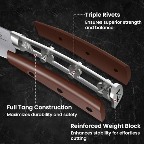 Image of CoquusAid Knife Set, Upgrade 15 Pcs Knife Block Set with Widened Ventilated Slot, German Stainless Steel Kitchen Knives Set with Sharpener, Professional Chef Knives Set, Full Tang Ergonomic Handle