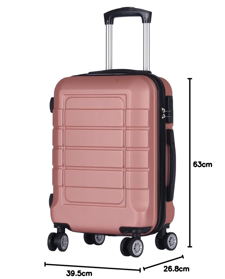 Juego o Set de 3 Maletas de Viaje - 4 ruedas dobles giratorias - Neceser - Maleta de cabina - equipaje de mano - Cerradura TSA - Ligeras - ABS - Resistentes - Asa telescópica