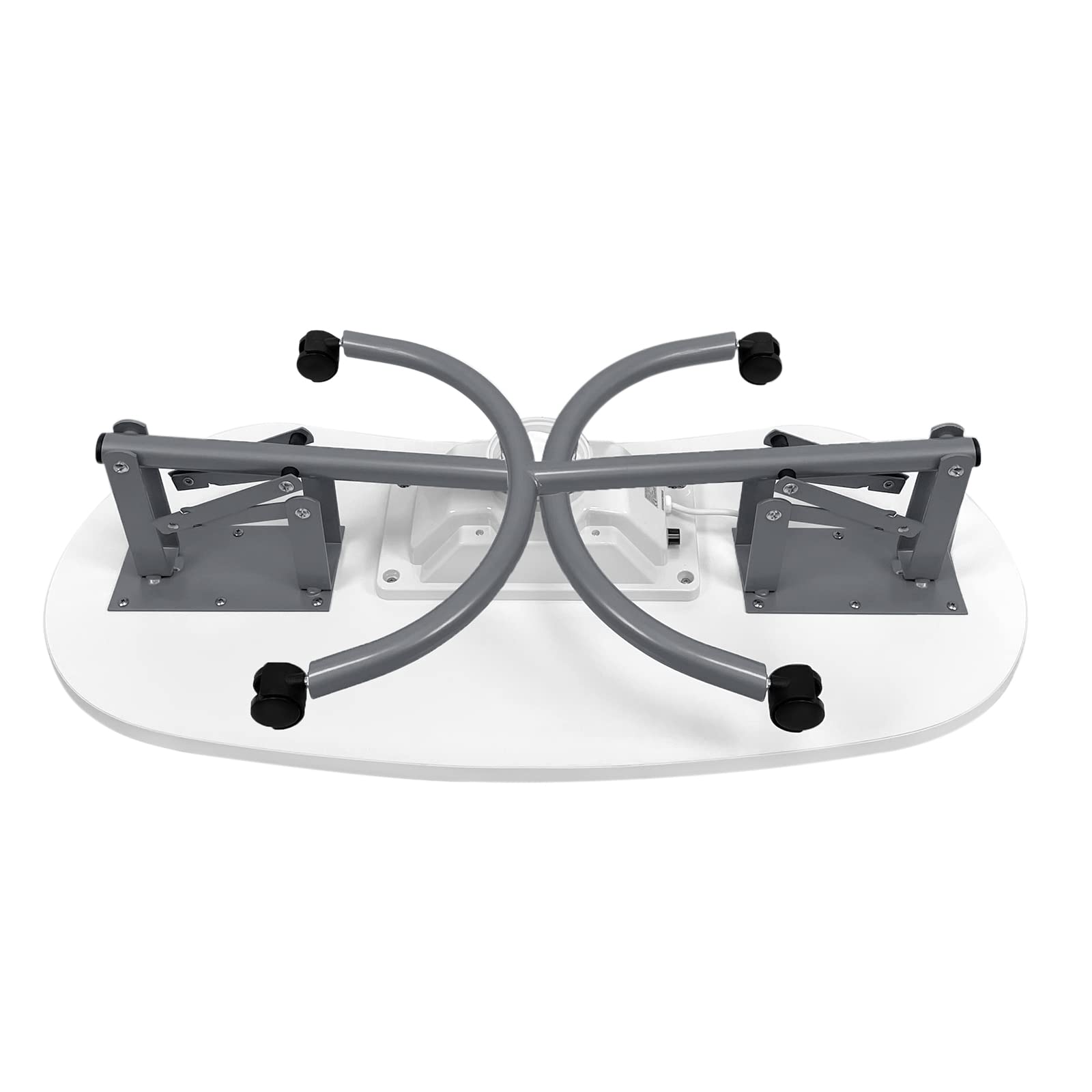 HENGMEI Tavolo per Unghie con Aspirazione, Tavolo Mobile per Manicure con Estrazione Della Polvere Incorporata Pieghevole per Salone per Unghie con Rotelle e Cuscino per i Polsi, Bianco