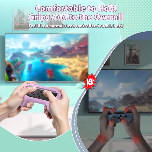 Image of FASTSNAIL Switch Controller Grips for Nintendo Switch 2 /1 /OLED for Joy-Con | Switch Joypad Holder Handle Kit, Wear-Resistant & Anti-Slip, Ergonomic Design, Switch Grip for Joycon 2 /1 Accessories, 2 Pack