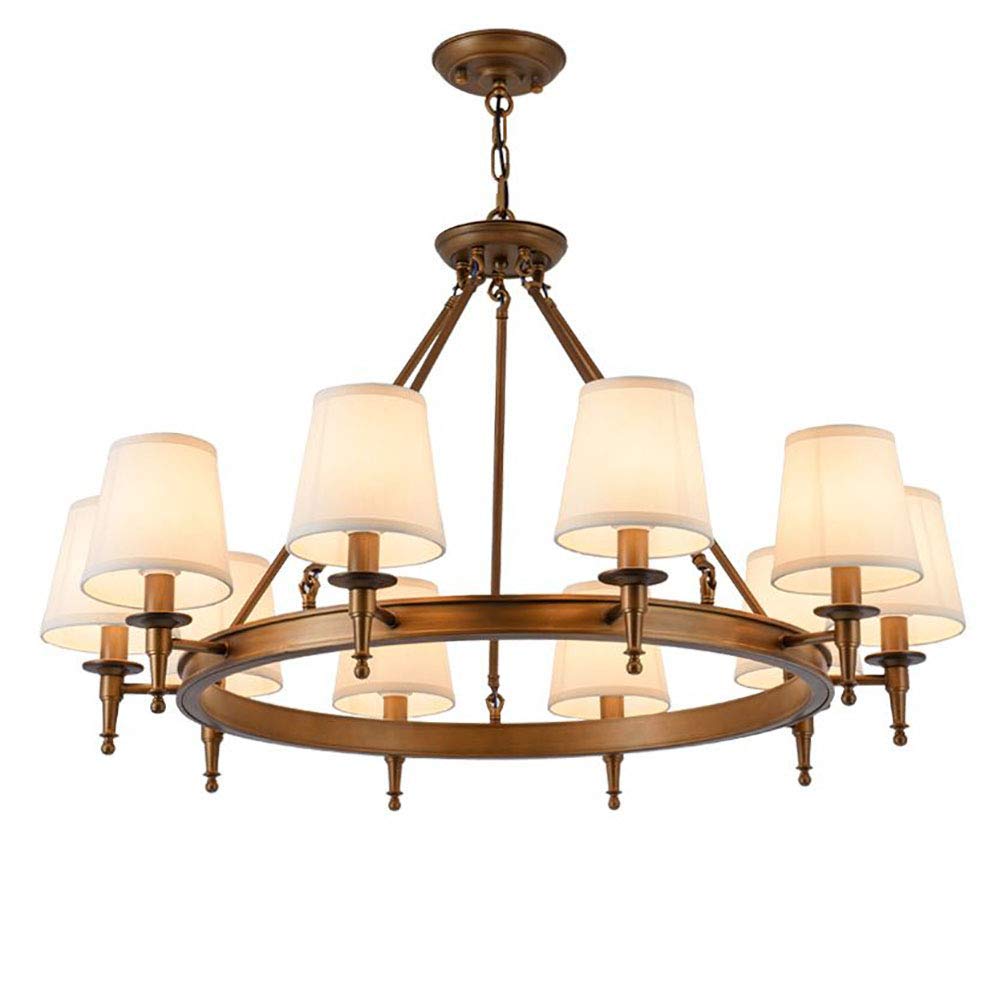KXEcoLife 8Light Vintage Style Chandelier Adjustable Ceiling Light Fixture in Bronze for Dining Room Kitchen and Hallway Modern Industrial Design 10Light Option Available