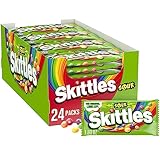 SKITTLES Sours Individually Wrapped Full Size Chewy Candy Packs, 24 Ct Bulk Box