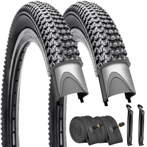 SIMEIQI 2 Pack Bike Tires and Tubes for Kids 18x1.95 Compatible with 18 x1.75/1.95 Replacement Bike Tires for Pavement Trail Hybrid Bicycles