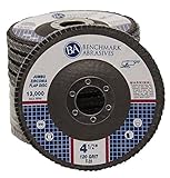 Benchmark Abrasives 4.5" x 7/8" Premium High-Density Jumbo Zirconia Type 29 Flap Discs for Sanding,