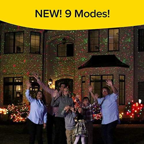 New 2022 Star Shower Ultra 9 As-Seen-On-Tv With 9 Enhanced Modes For Spectacular Outdoor Holiday Laser Lighting With Thousands Of Lights Covering 3200 Square Feet, Green, 8.5 In #TOP3