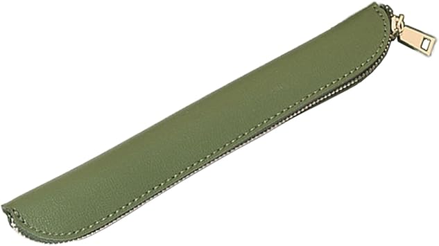 Slim Pencil Case Skinny Pen Case Pen Pouch FL Green