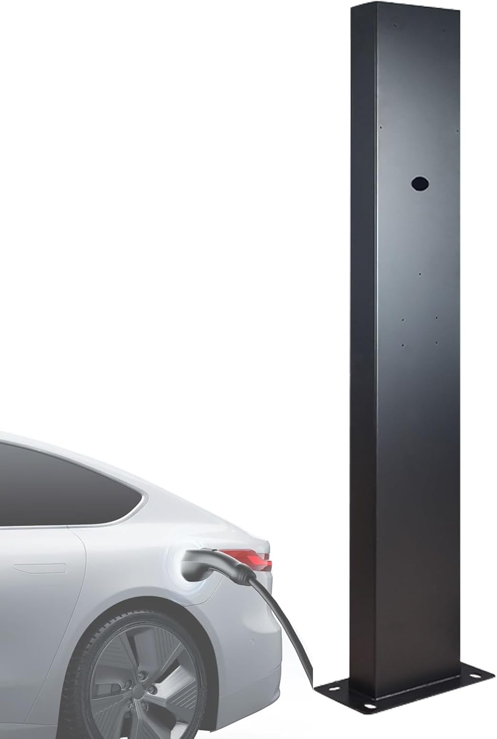 Heavy-Duty Electric Vehicle Charging Station Stand, Adjustable New Energy Charging Pile with Wiring Holes & Reinforced Base, Ideal for Garages & Parking Lots (Large)