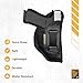 HOUSTON Gun Holster for Subcompact Pistols – ECO Leather IWB Concealed Carry Holster for Glk 42 43 Sig P365 Hellcat Kahr PM45 Makarov KelTec PF9 P11 – Inside Waistband Fit with Metal Clip – Right Hand