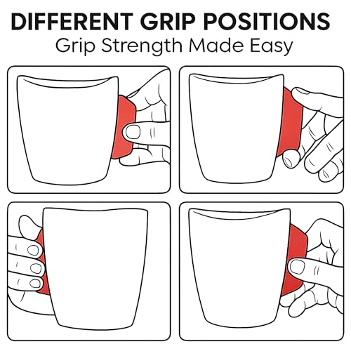 Image of Dubbs Hardware Rock Climbing Mug - Train your grip while having a cup of coffee. Ceramic and with real climbing holds, popular Rock Climbing Gifts - Red
