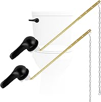 Vista 10 de Hygie Rinse Kit de repuesto de mango de inodoro de metal, ajuste frontal universal, palanca de inodoro compatible con estándar americano/Glacier