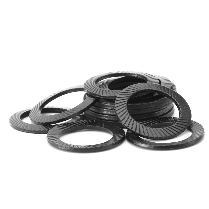 Self-Lock Washers Stainless Steel M4 M5 M6 M8 M10 M12 M14 M16 M18 M20 M22 M24 M30 Double-Sided Tooth Gasket Metric Black Washer - (Inner Diameter: M30)