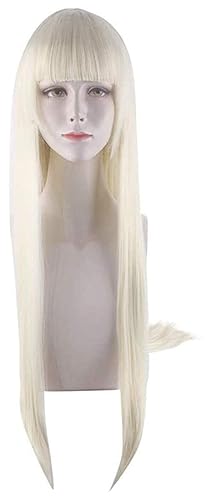 Koswiggle Pelucas de Cosplay anime Kakegurui Yomoduki Runa Leche Rubio Peluca Cosplay Fiesta Pelucas+Peluca Cap