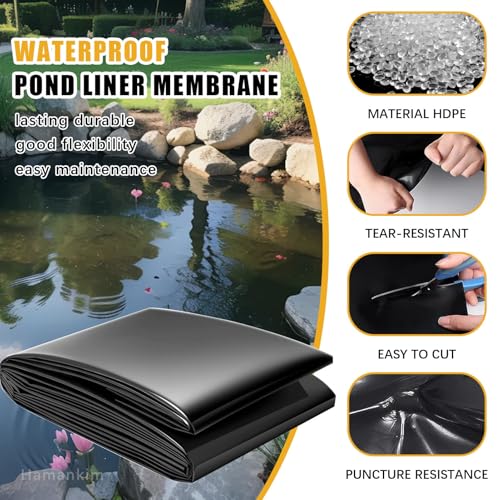 Bâche de bassin pour créer un jardin aquatique et un bassin à poissons extérieur
