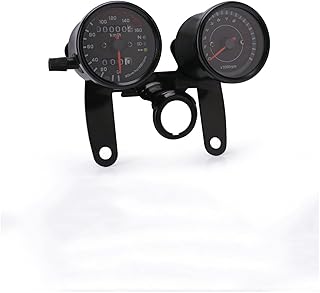 Motorbike Instruments Black Universal Motorcycle Speedometer Odometer Gauge 0~160 Km/h 13000 Rpm Backlight Tachometer Instrument