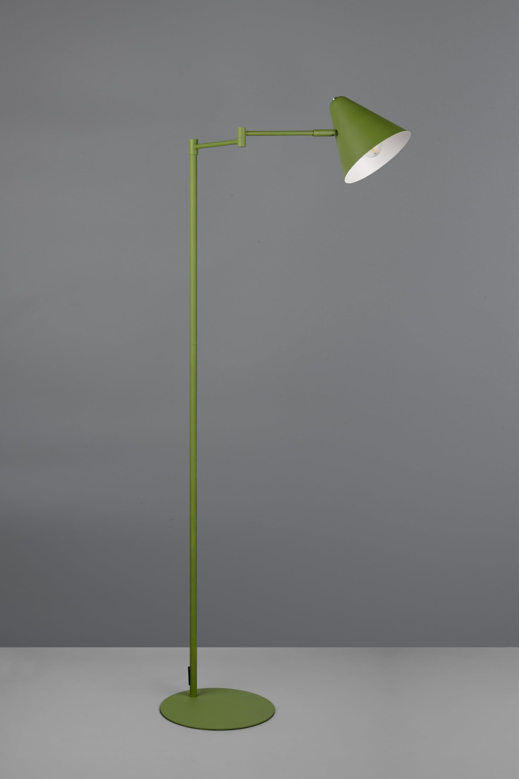 Trio Leuchten Stehleuchte Cosima 463900115, Metall Grün, exklusive 1x E14, flexibles Gelenk