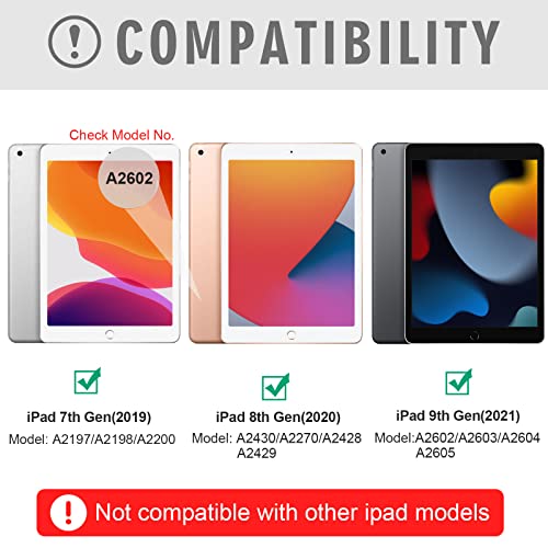 Keyboard Case For Ipad 9Th/8Th/7Th Generation 10.2 Inch,360° Rotatable Magnetic Keyboard Case With Pencil Holder Grooves Design(2021/2020/2019),7 Color Backlit Detachable Wireless Keyboard (Pink) #TOP1