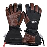 Harssidanzar Guantes de esquí Alpino para Hombre y...: Los guantes de esquí para hombre y mujer están rellenos de un fino material aislante 3M, más cálido que el algodón normal. Son lo suficientemente ligeros como para permitir una total flexibilidad de movimiento de los dedos y cuentan con un forro suav...