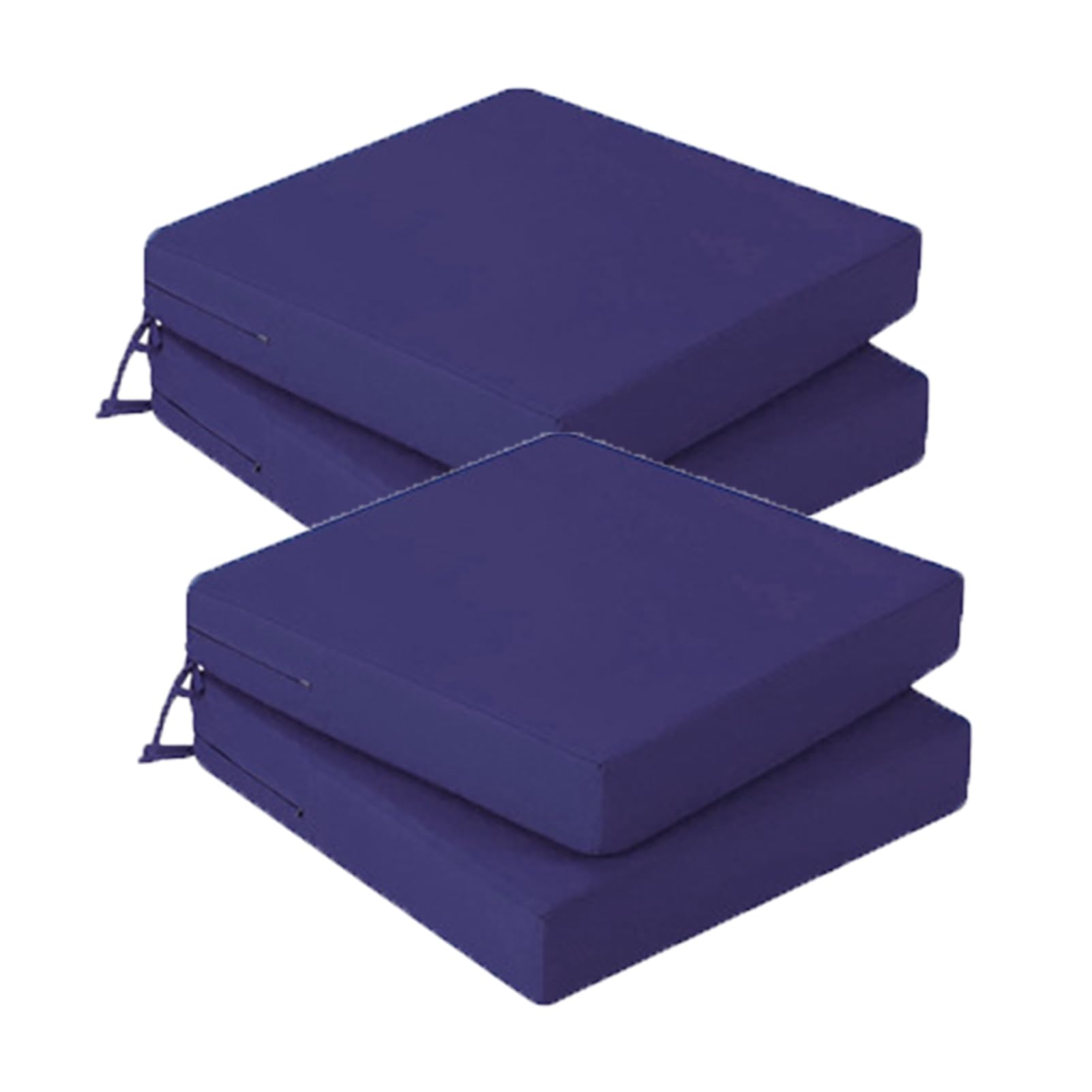 Coussin de chaise extérieur et intérieur bleu 45x45 cm avec assise confortable