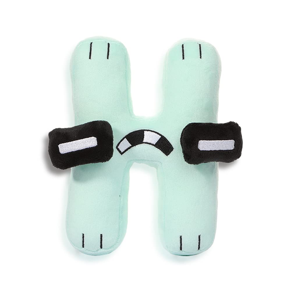 Funky Wizard Alphabet Letter Lore Plush Toys Soft Plush Birthday Figures Toys for Friends, Family Christmas Thanksgiving Birthday Easter(Plush-H)