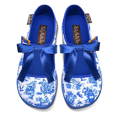Image of Hot Chocolate Design Chocolaticas Funky Canvas Women's Mary Jane Flat Shoes