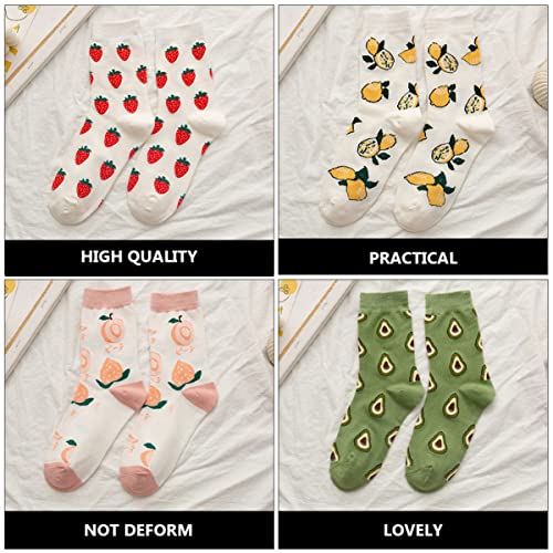6 Pares Meias De Frutas Meias De Meias Femininas Meias Novidade Meia De Algodão Novidade Correndo Me
