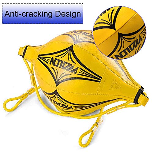 image for OPLIY Double End Ball, Boxing Speed Ball Leather Boxing Ball with Pump