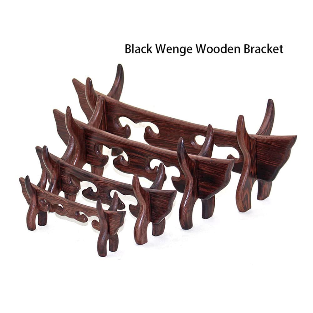 1 nivel, soporte de espada madera, cuchillo, estante artesanía, adorno mesa - Wengue 24cm(Red Sandalwood 29.5cm)