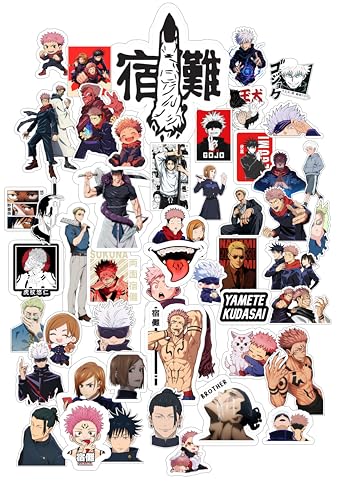 Image of Jujutsu Kaisen Stickers for Kids & Teens - Vinyl Decals | Waterproof Stickers for Laptops, Water Bottles, Bikes