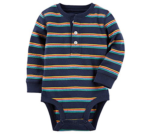 Body bébé garçon rayures bleues 6 mois idéal pour les journées de jeu