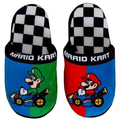 Super Mario Pantuflas niños, Pantuflas con Espalda Abierta para Juegos Luigi para niños, Zapatos de casa sin Cordones | Ya disponible en tu tienda friki favorita! En mundofriki.es!
